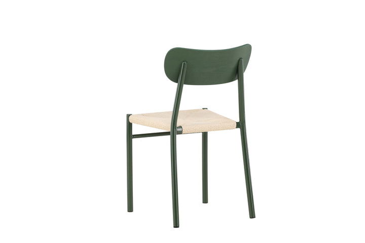 Venture Home Polly Dining Chair 2-pack - Green Legs / Nature Rope