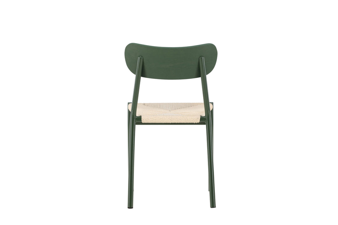 Venture Home Polly Dining Chair 2-pack - Green Legs / Nature Rope