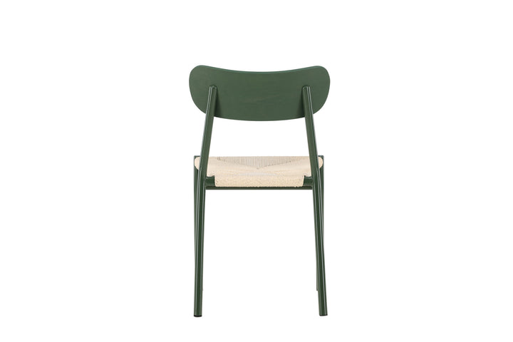 Venture Home Polly Dining Chair 2-pack - Green Legs / Nature Rope
