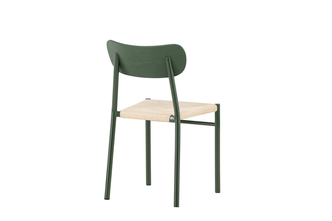 Venture Home Polly Dining Chair 2-pack - Green Legs / Nature Rope