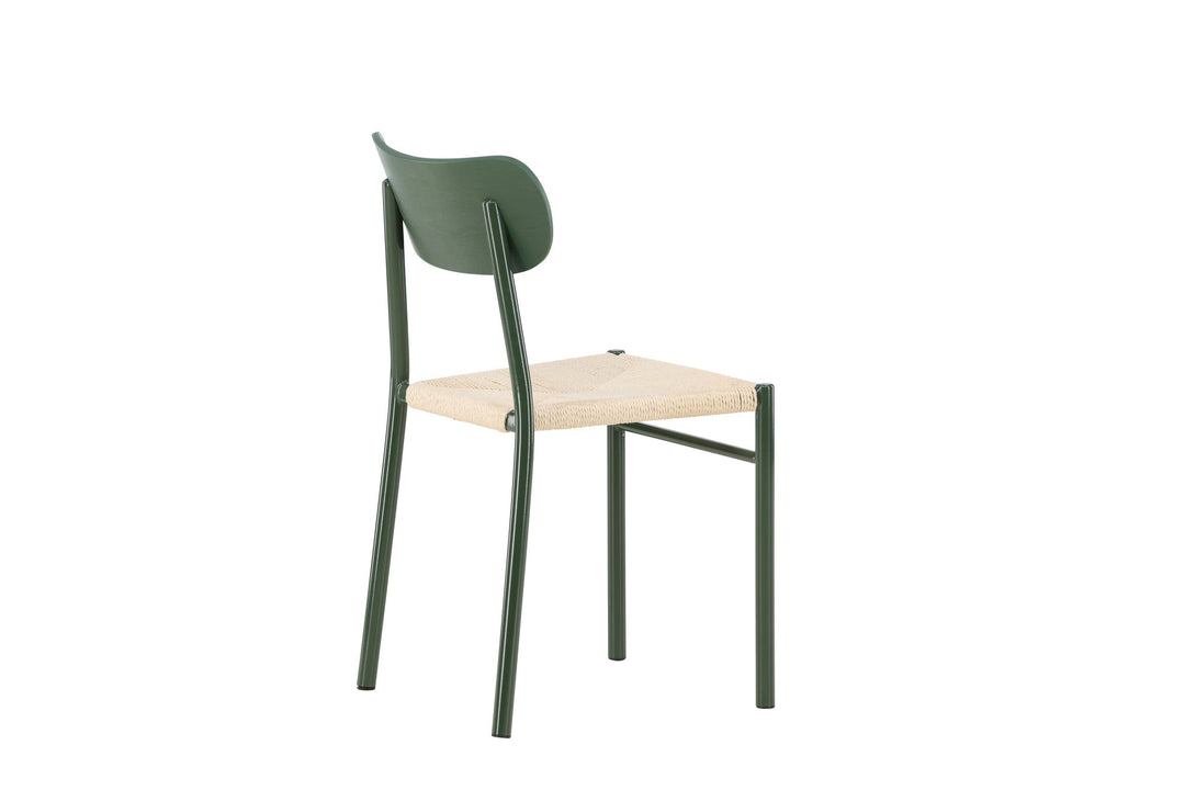 Venture Home Polly Dining Chair 2-pack - Green Legs / Nature Rope