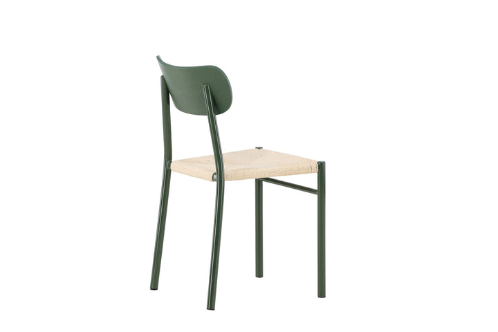 Venture Home Polly Dining Chair 2-pack - Green Legs / Nature Rope
