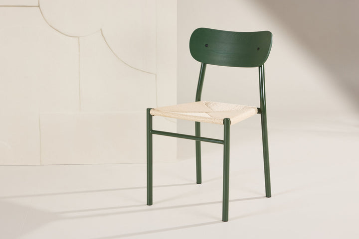 Venture Home Polly Dining Chair 2-pack - Green Legs / Nature Rope