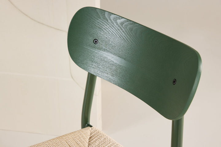 Venture Home Polly Dining Chair 2-pack - Green Legs / Nature Rope