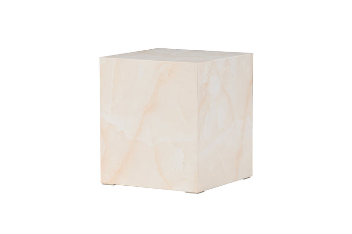 Venture Home York High Sofa Table - Light Yellow / Marble Look MDF