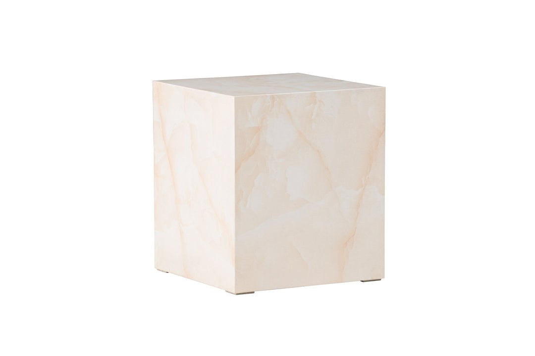 Venture Home York High Sofa Table - Light Yellow / Marble Look MDF