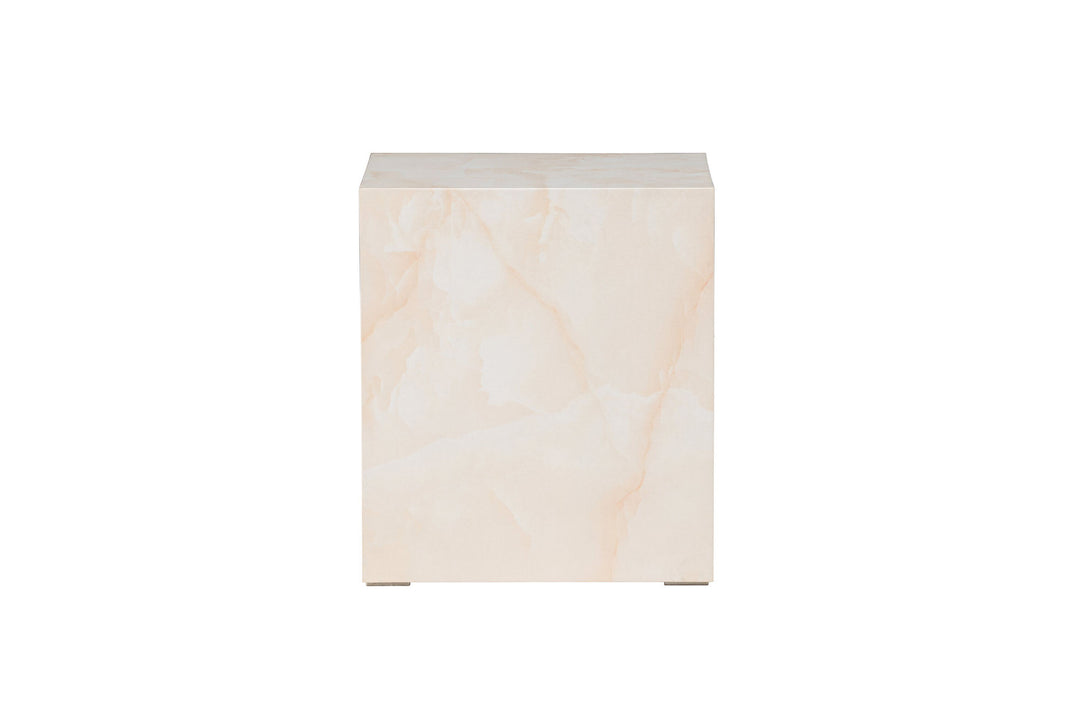 Venture Home York High Sofa Table - Light Yellow / Marble Look MDF