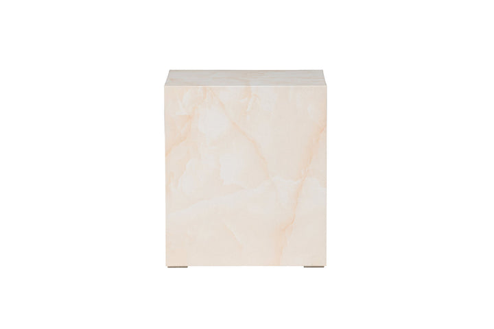 Venture Home York High Sofa Table - Light Yellow / Marble Look MDF