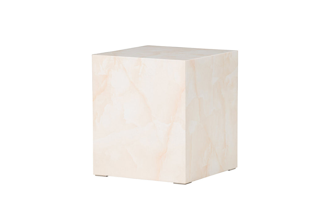 Venture Home York High Sofa Table - Light Yellow / Marble Look MDF
