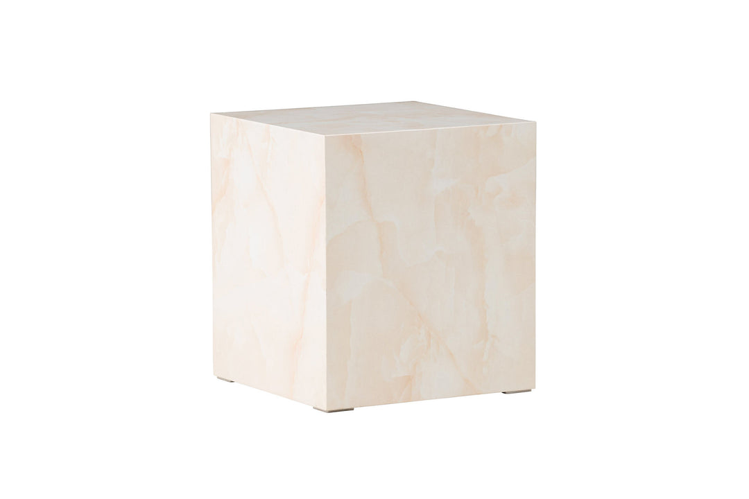 Venture Home York High Sofa Table - Light Yellow / Marble Look MDF