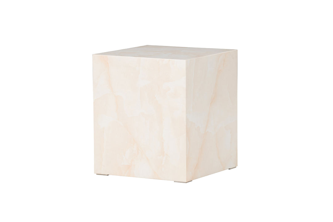 Venture Home York High Sofa Table - Light Yellow / Marble Look MDF