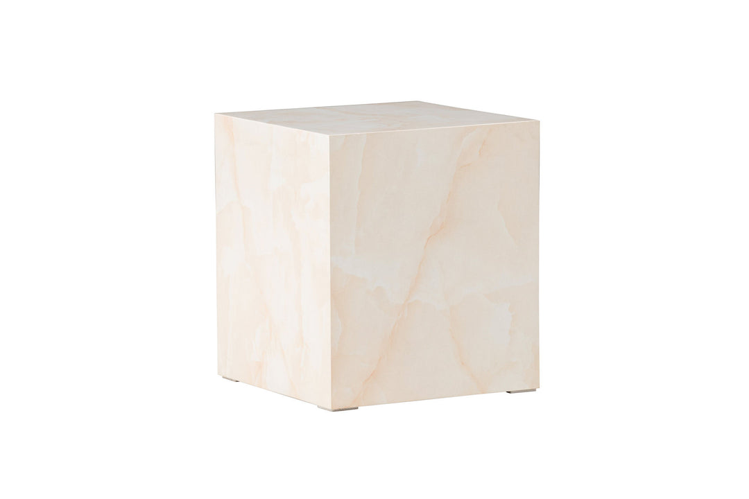 Venture Home York High Sofa Table - Light Yellow / Marble Look MDF