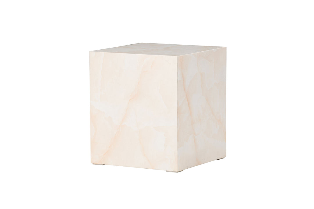 Venture Home York High Sofa Table - Light Yellow / Marble Look MDF