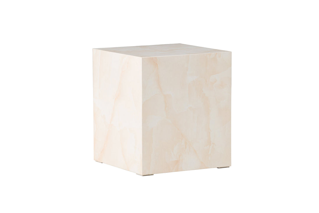 Venture Home York High Sofa Table - Light Yellow / Marble Look MDF