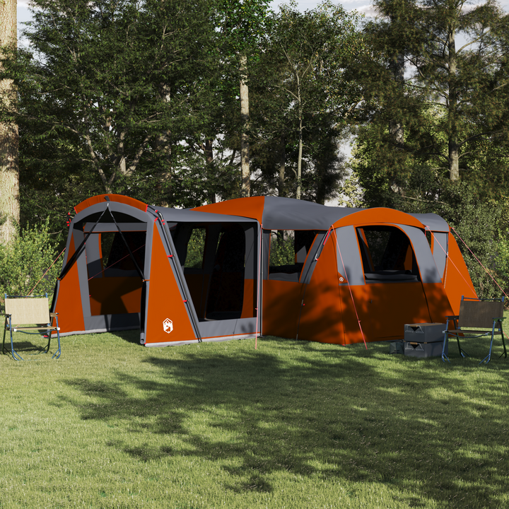 Familietelt til 20 personer Grå og orange 745 x 700 x 217 cm