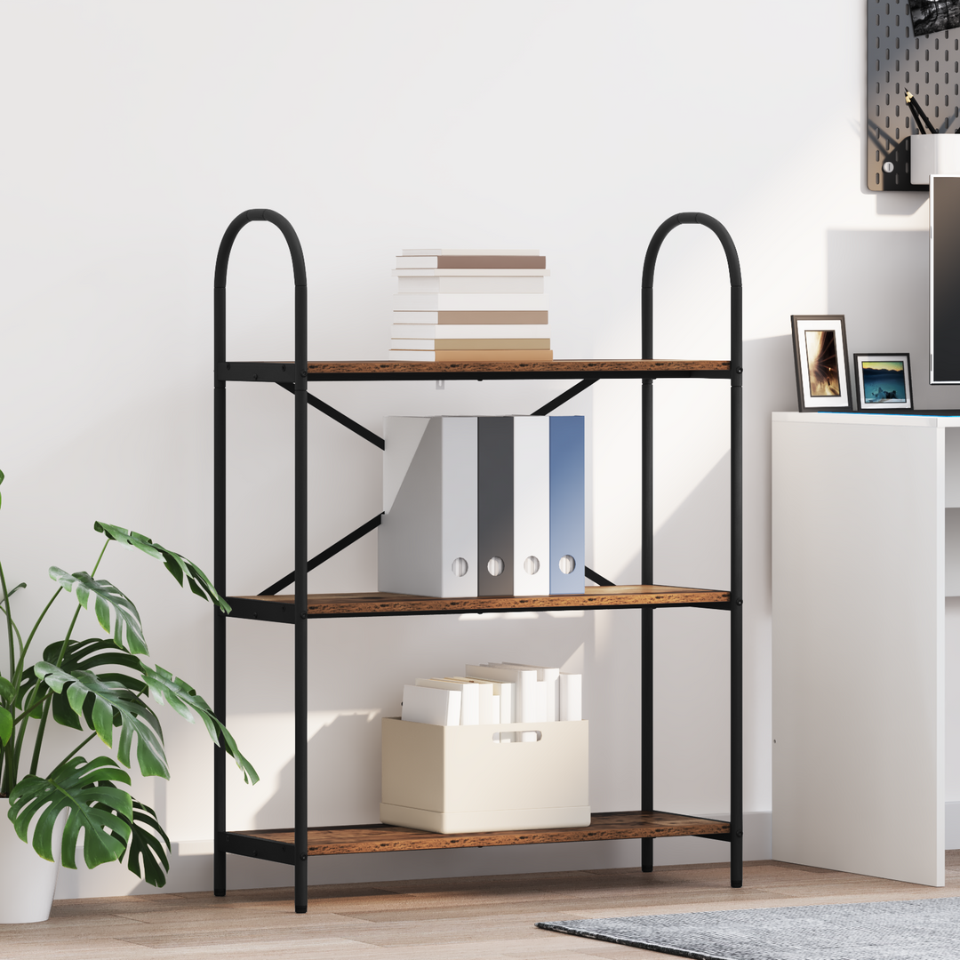 Bogreol Gammelt træ 80 x 30 x 109 cm Konstrueret træ