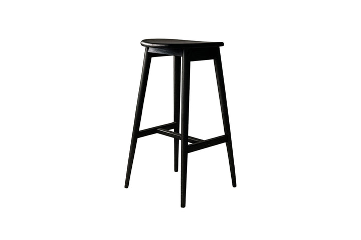 Vind Orust Bar Chair - Rubberwood / Black