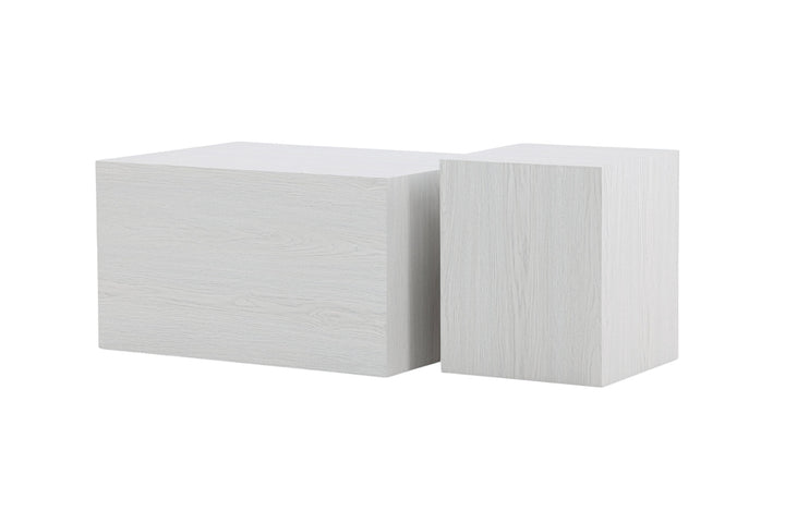 Venture Home York High Sofa table  - Whitewash / Whitewash MDF +York Low Sofa table  - Whitewash / Whitewash MDF _1
