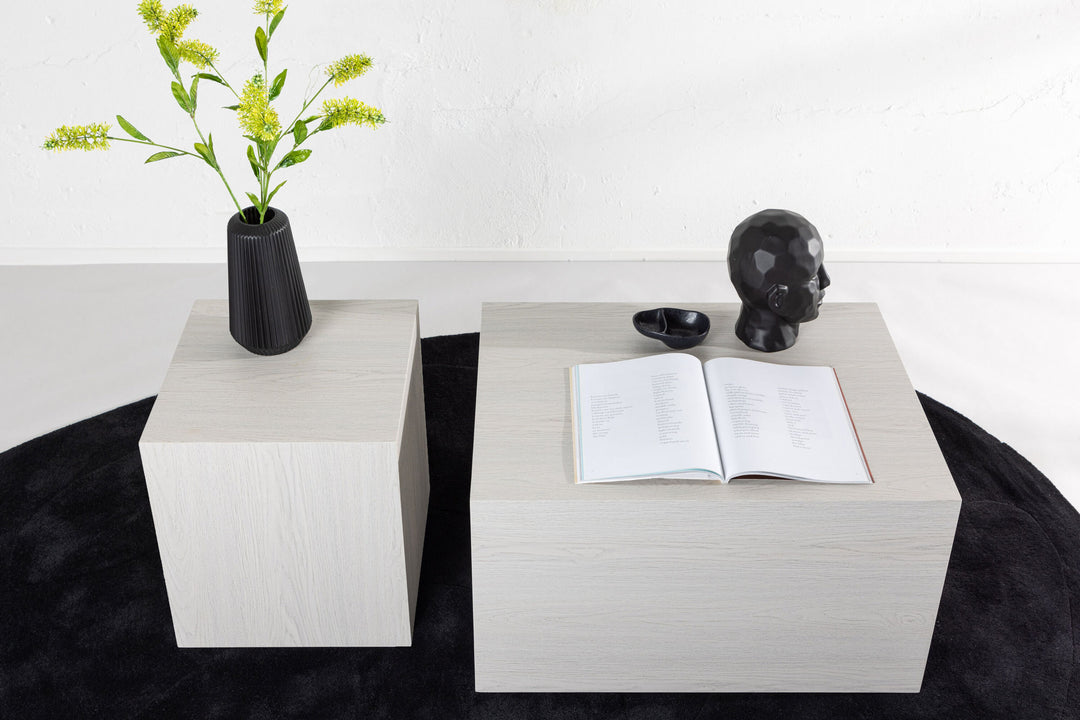 Venture Home York High Sofa table  - Whitewash / Whitewash MDF +York Low Sofa table  - Whitewash / Whitewash MDF _1