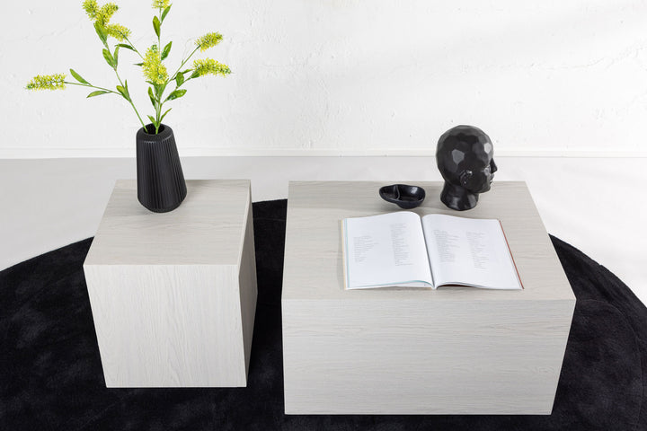 Venture Home York High Sofa table  - Whitewash / Whitewash MDF +York Low Sofa table  - Whitewash / Whitewash MDF _1