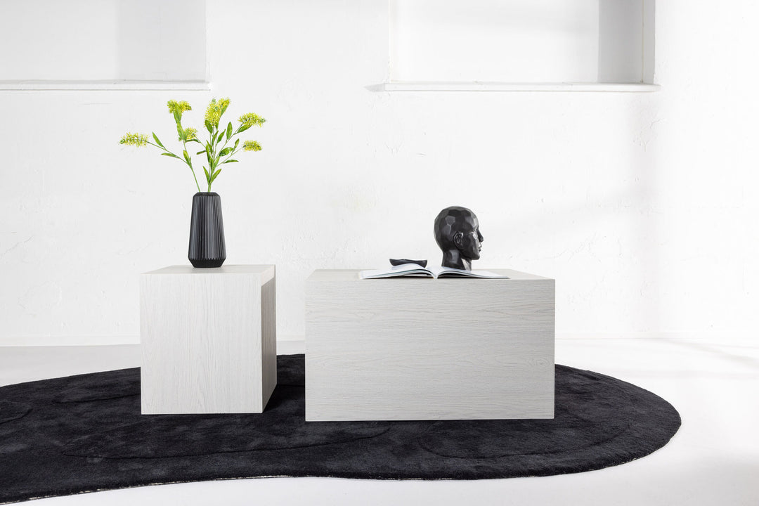 Venture Home York High Sofa table  - Whitewash / Whitewash MDF +York Low Sofa table  - Whitewash / Whitewash MDF _1