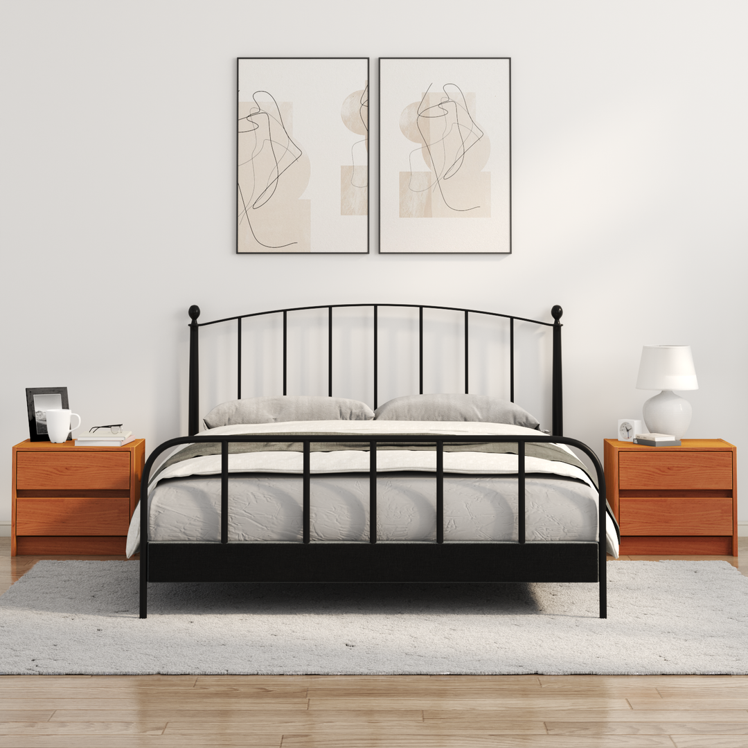 Sengeborde 2 pcs Voks brun 40 x 30.5 x 35.5 cm Fyrretræ