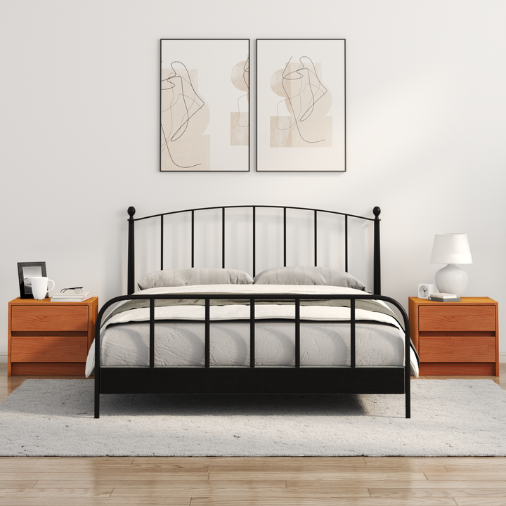 Sengeborde 2 pcs Voks brun 40 x 30.5 x 35.5 cm Fyrretræ