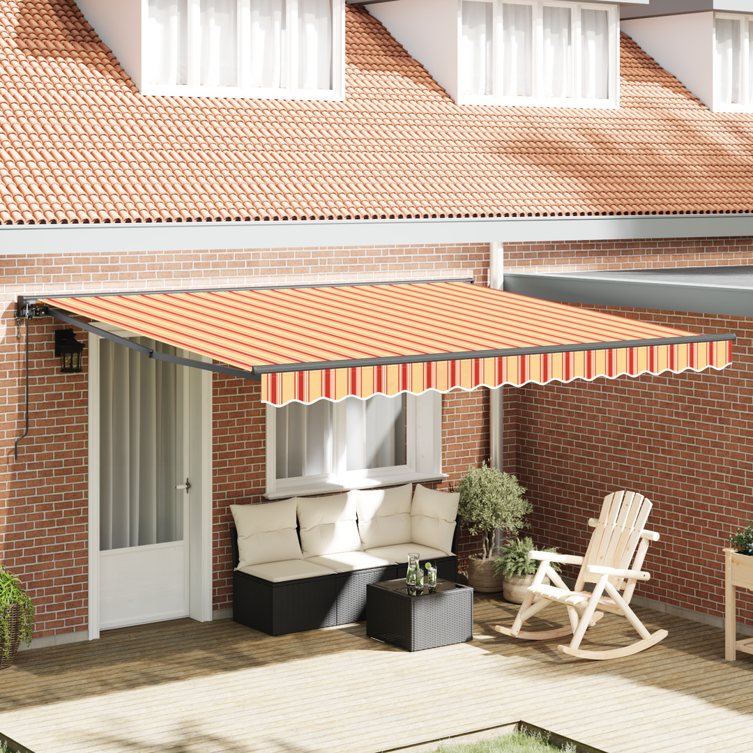 Markiseramme Flerfarvet 400 × 300 cm Polyester med PU belægning