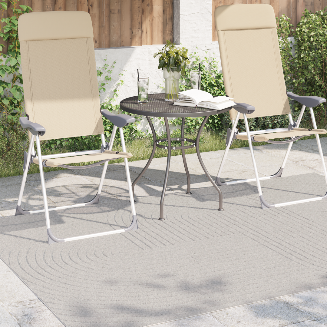 Områdetæpper Rektangulær PALMERAS Creme 170 x 120 cm Polyester