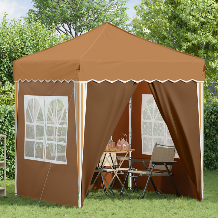 Pop-up Festtelt 195 x 195 x 245 cm Beige Oxford stof