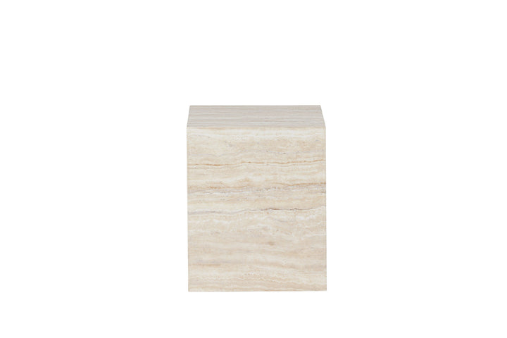 Venture Home York Side Table 30x35x25 cm - Travertine Look