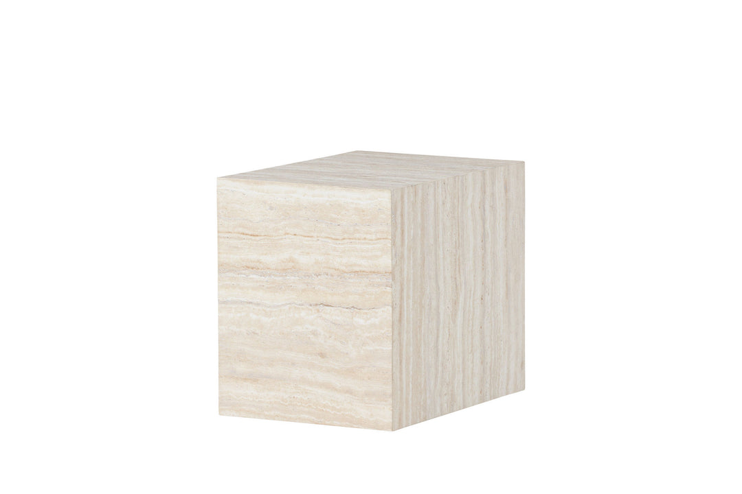 Venture Home York Side Table 30x35x25 cm - Travertine Look