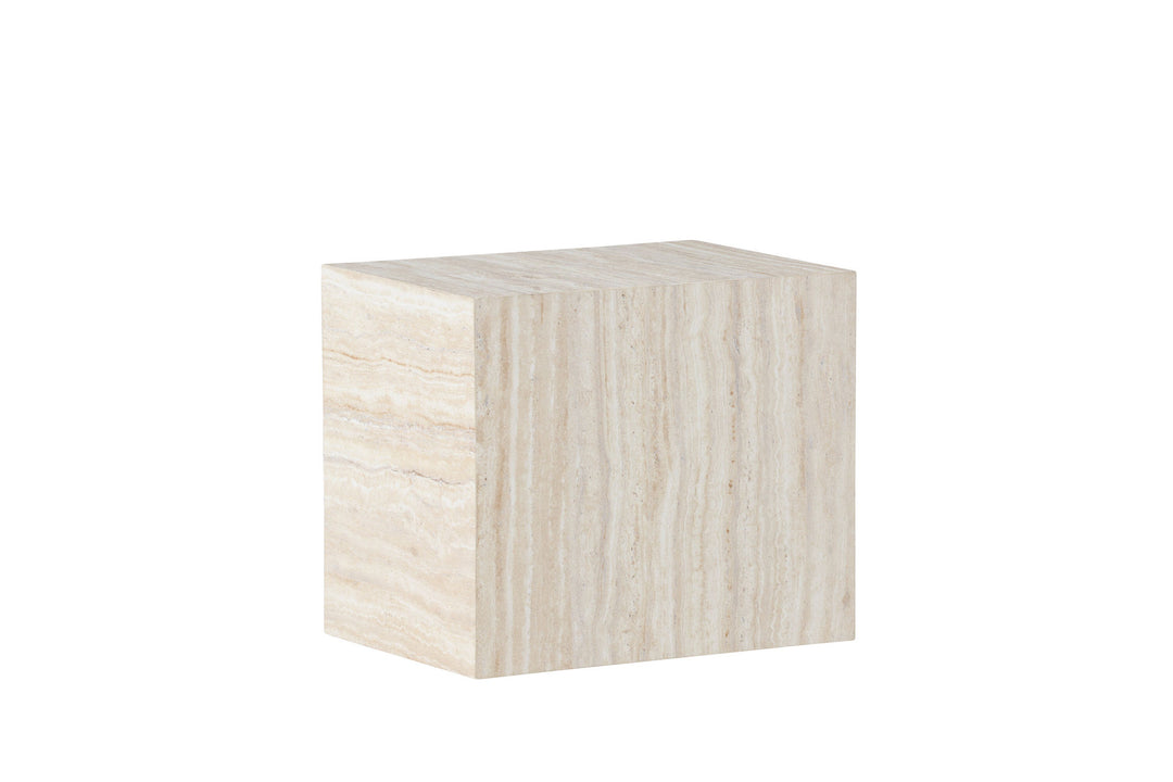 Venture Home York Side Table 30x35x25 cm - Travertine Look