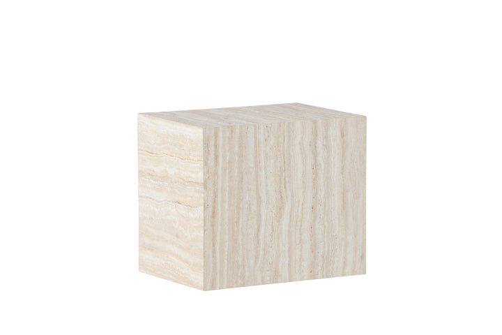 Venture Home York Side Table 30x35x25 cm - Travertine Look