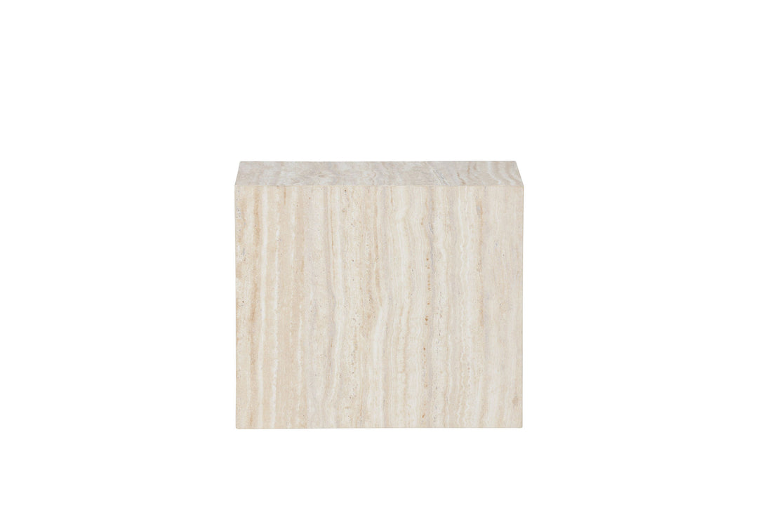 Venture Home York Side Table 30x35x25 cm - Travertine Look