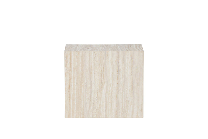 Venture Home York Side Table 30x35x25 cm - Travertine Look