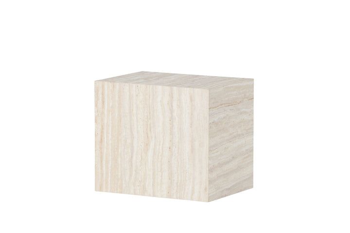 Venture Home York Side Table 30x35x25 cm - Travertine Look