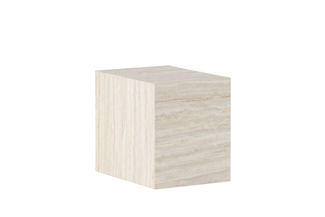 Venture Home York Side Table 30x35x25 cm - Travertine Look