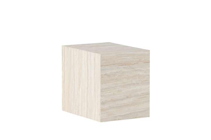 Venture Home York Side Table 30x35x25 cm - Travertine Look