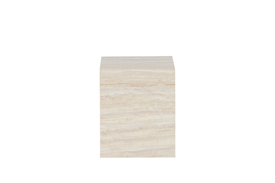 Venture Home York Side Table 30x35x25 cm - Travertine Look