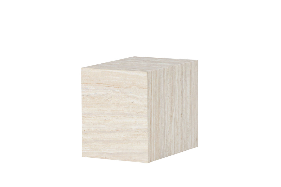 Venture Home York Side Table 30x35x25 cm - Travertine Look