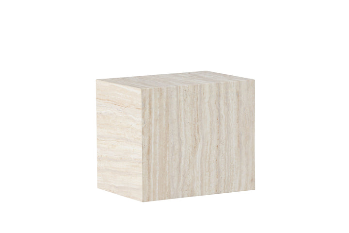 Venture Home York Side Table 30x35x25 cm - Travertine Look