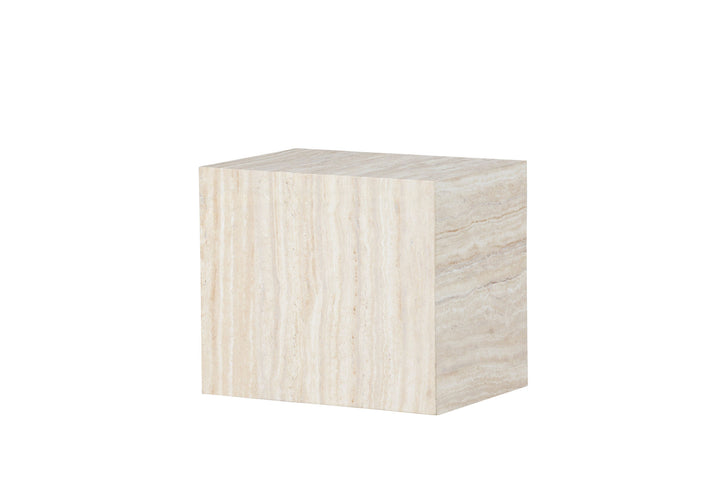 Venture Home York Side Table 30x35x25 cm - Travertine Look