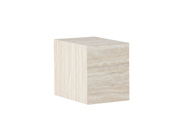 Venture Home York Side Table 30x35x25 cm - Travertine Look