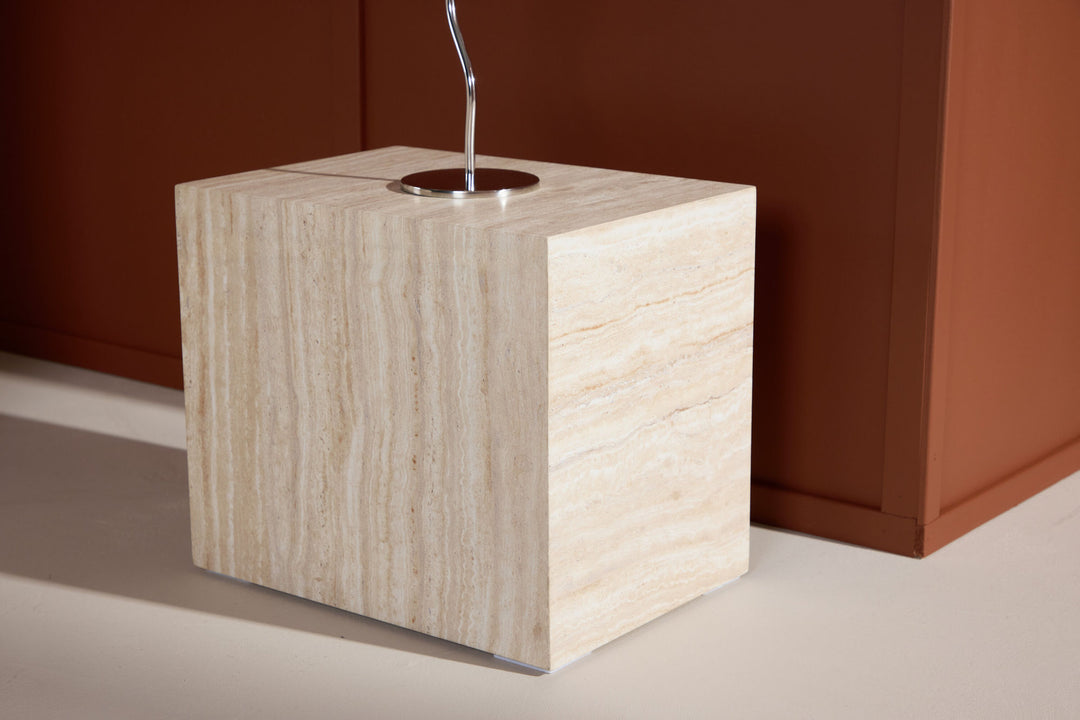 Venture Home York Side Table 30x35x25 cm - Travertine Look