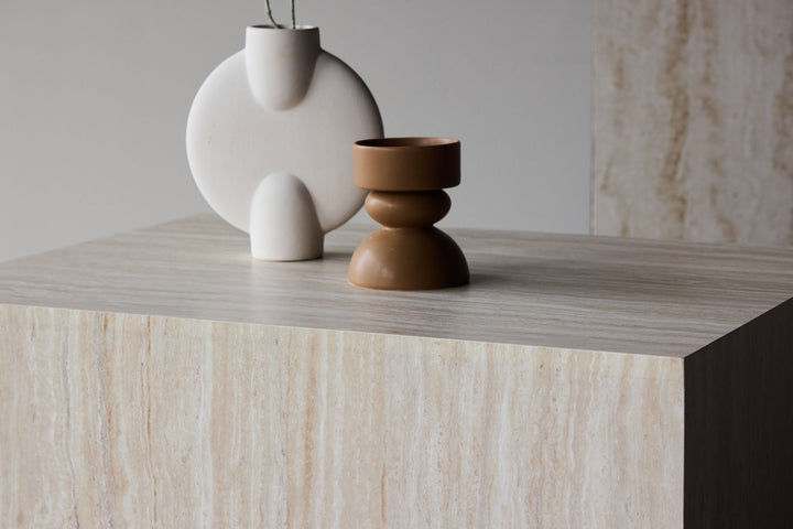 Venture Home York Sofa Table 40x60x80 cm - Travertine Look