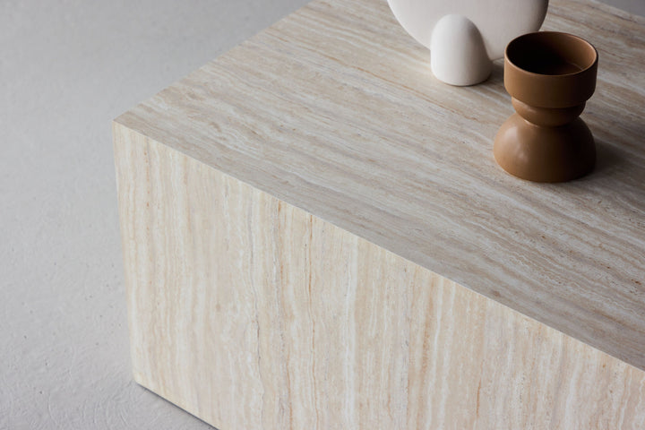Venture Home York Sofa Table 40x60x80 cm - Travertine Look