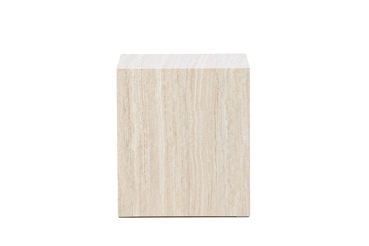 Venture Home York Sofa Table 45x40x40 cm - Travertine Look