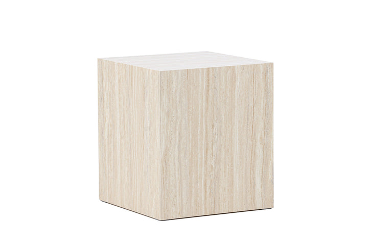 Venture Home York Sofa Table 45x40x40 cm - Travertine Look