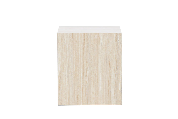 Venture Home York Sofa Table 45x40x40 cm - Travertine Look